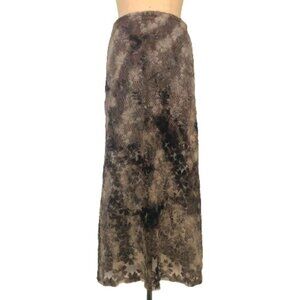 Vintage 90s crochet lace mash floral  maxi skirt